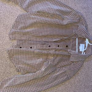 cropped brown flanel